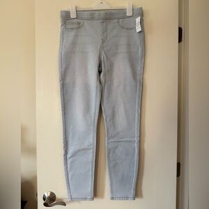Lictznee Women Light Wash Denim Pull On Jeggings High Waisted Jeans Slim Fit L